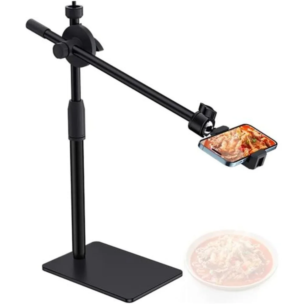 Overhead Phone and Camera Mount Stand - Compatible with iPhone Logitech Webcam